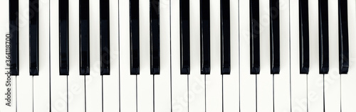 The keyboard of the piano
