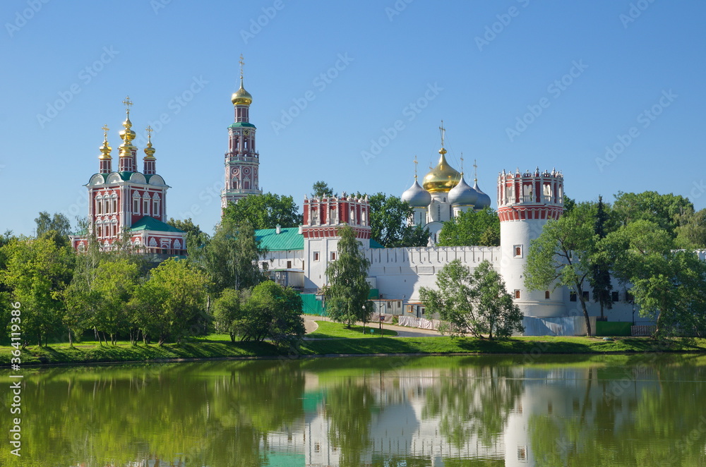 Novodevichy monastery on a Sunny summer day. Moscow, Russia