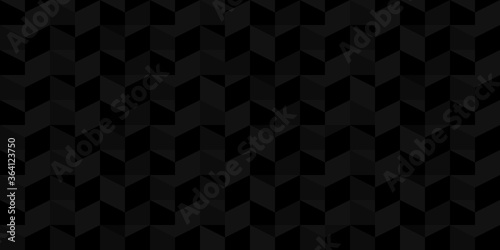 Dark Black Seamless Pattern Vector Illustration Geometric Background Art