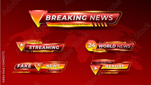 Breaking News Lower Third Banner set
