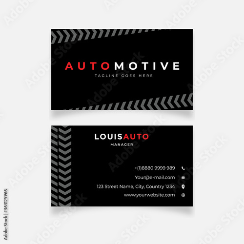Trail wheels design business card template