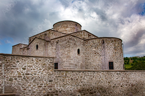 Aya Eleni church in the town Sille of Konya, Turkey photo