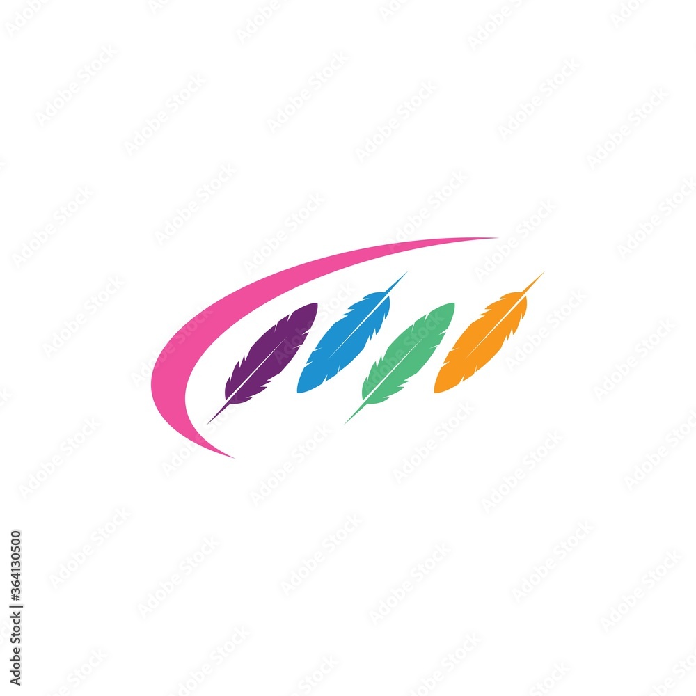 feather icon illustration vector template