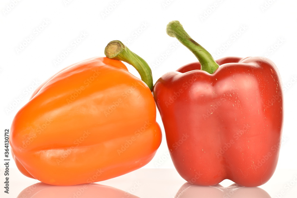 Sweet bell pepper, close-up, isolated on white. Sweet bell pepper, close-up, isolated on white.