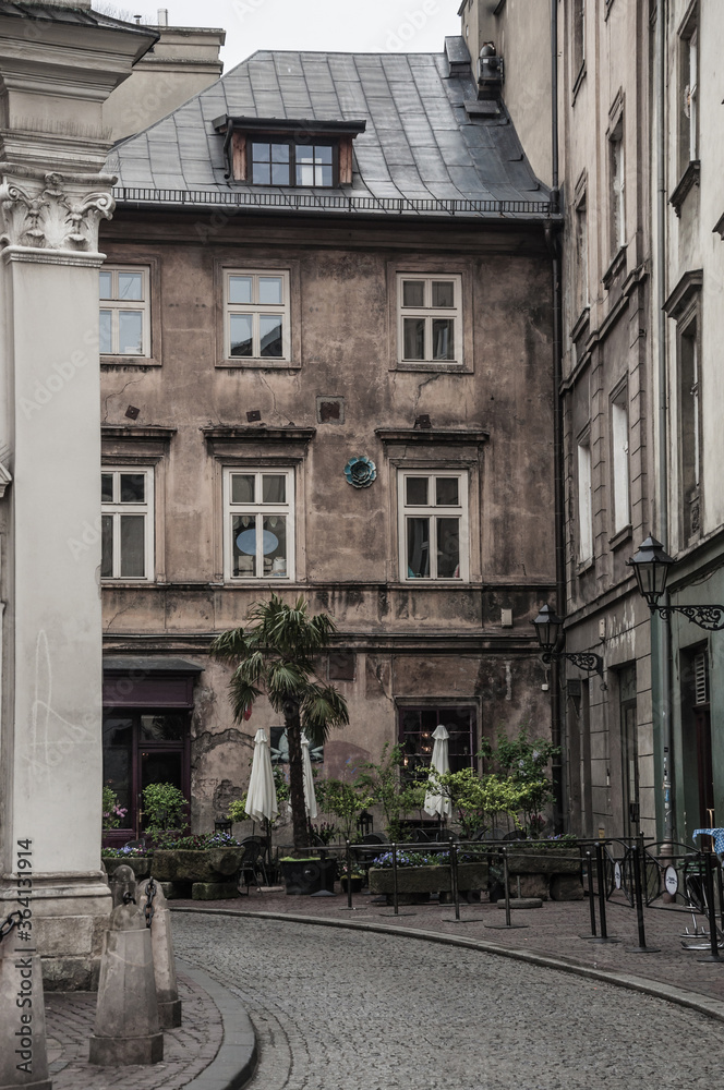 Ancient building in the historical part of the city Ancient building in the historical part of the city