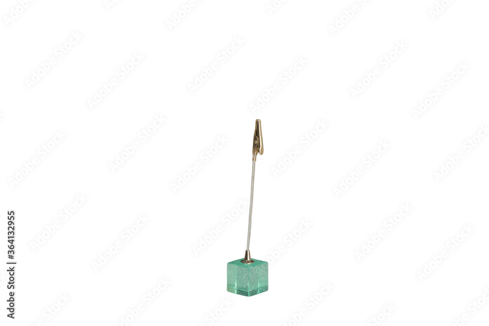 alligator clip memo holder isolated on white background alligator clip memo holder isolated on white background
