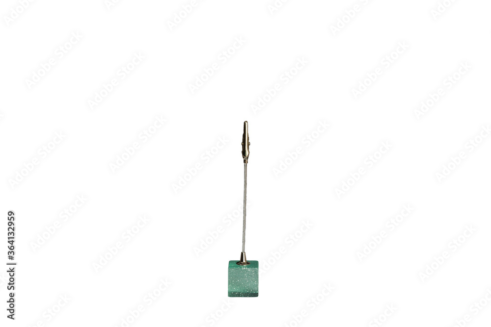 alligator clip memo holder isolated on white background alligator clip memo holder isolated on white background