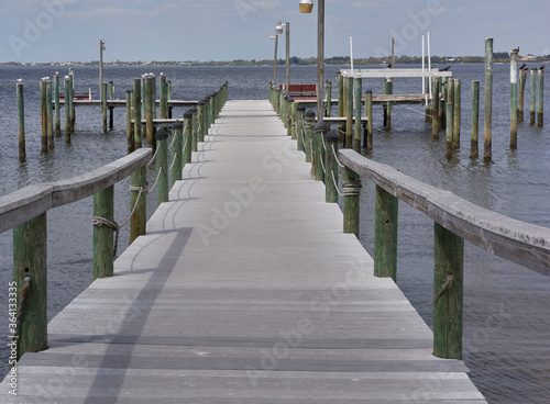 wharf, dock for boats in Punta Gorda, Florida
