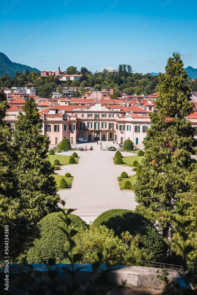 Fototapeta premium View of the Estense palace, ancient noble residence in Varese