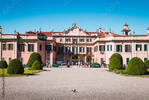 View of the Estense palace, ancient noble residence in Varese
