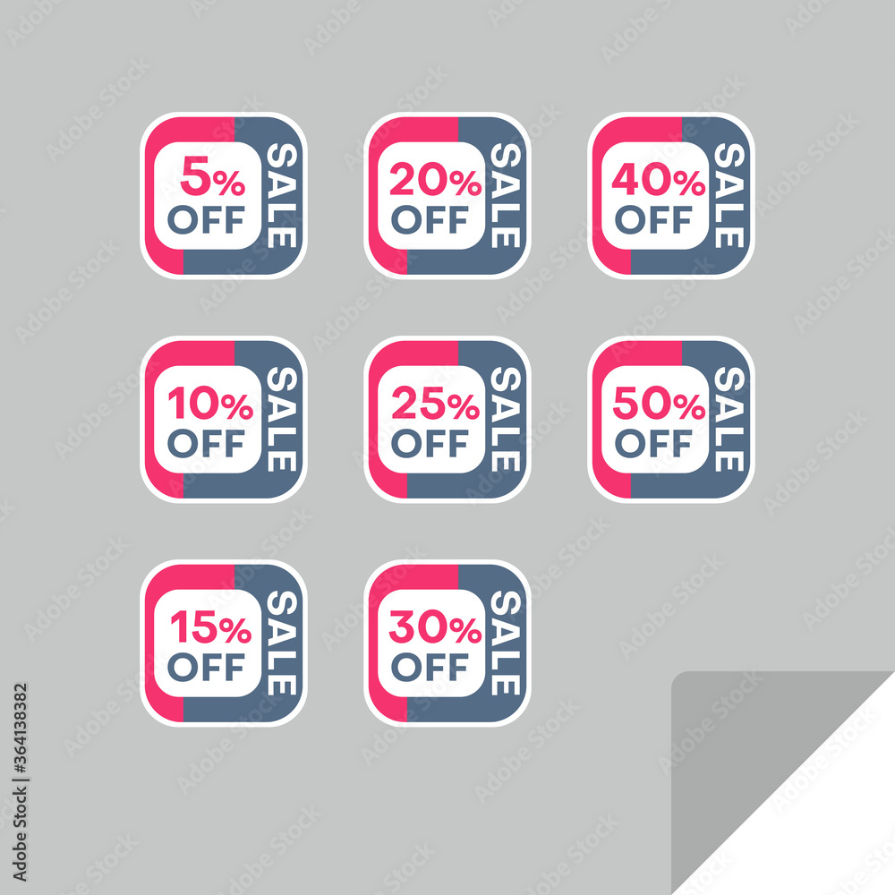 Set of discount labels. Timeless easy-to-read design. Set of discount labels. Timeless easy-to-read design.