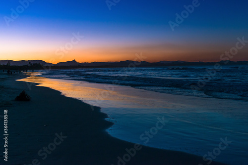 Belongil Beach at Byron Bay at dusk. Queensland. Australia.