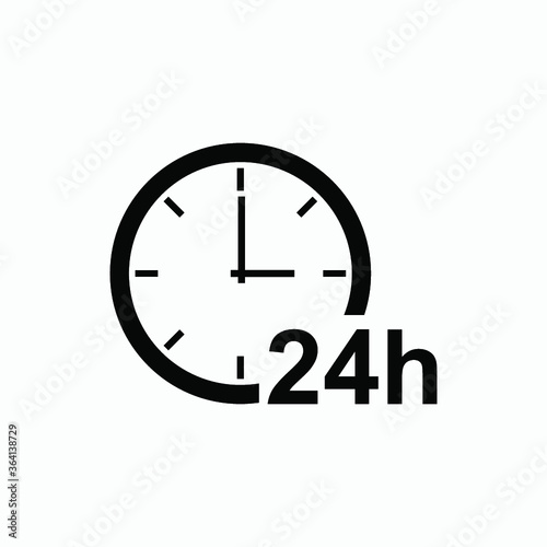 24 hour icon vector