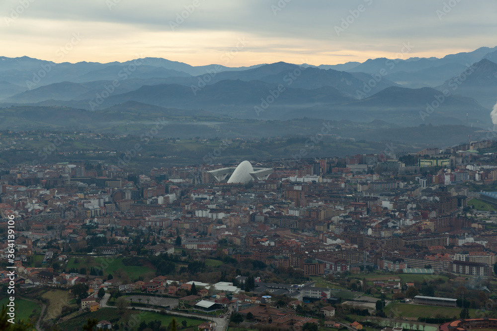 Panoramic view of Oviedo, Spain
