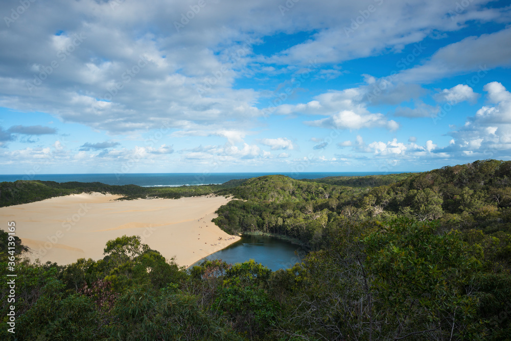 Lake Wabby on Fraser Island, Queensland, Australia. 