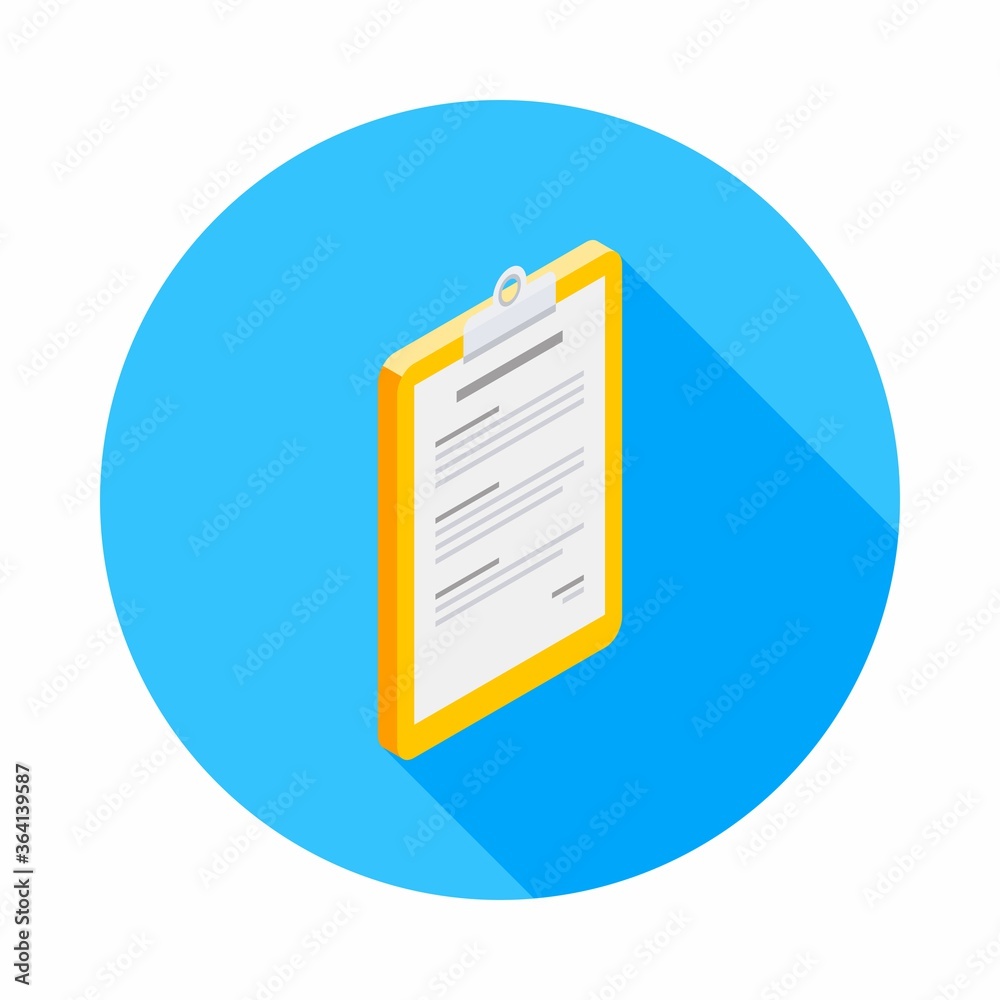 Clipboard Isometric right view icon vector isometric. Flat style vector illustration. Clipboard Isometric right view icon vector isometric. Flat style vector illustration.