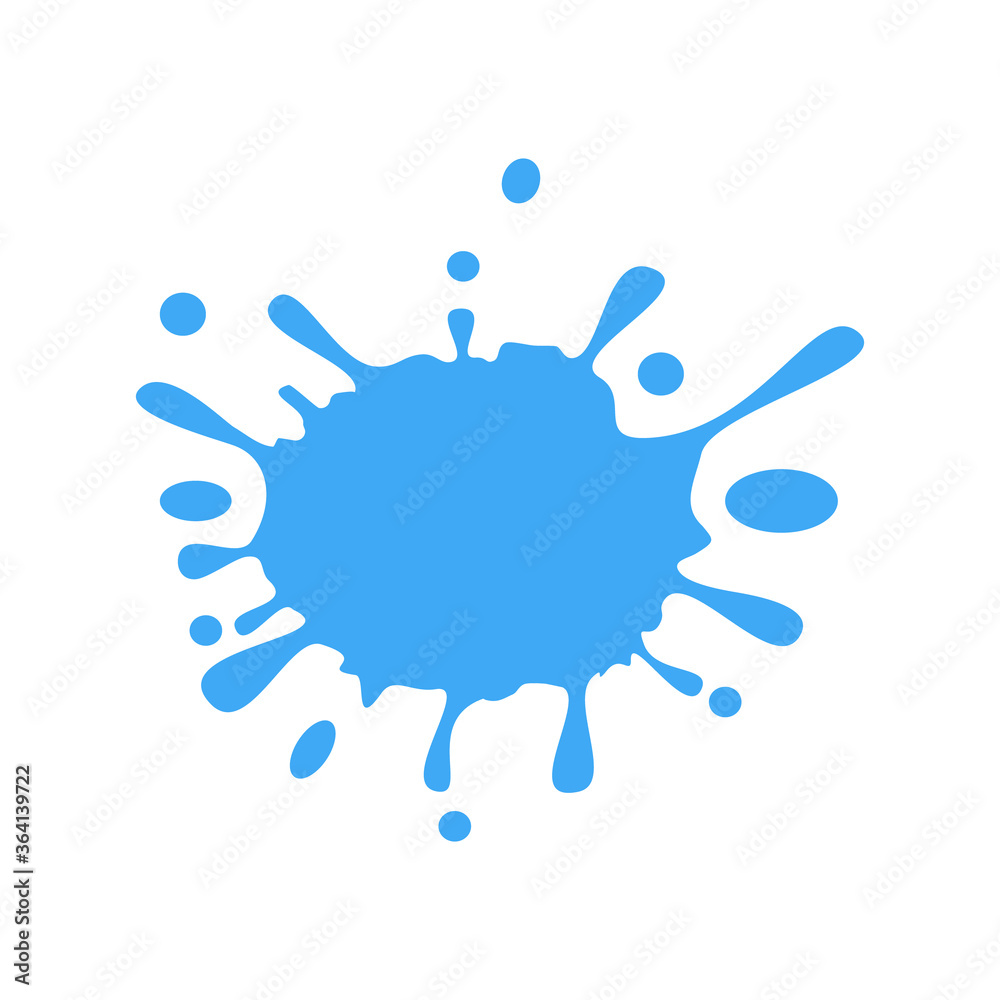 Splash vector blue shape illustration isolated on white. Splash vector blue shape illustration isolated on white.