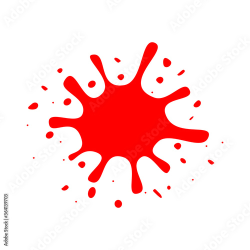 Splash vector red shape illustration isolated on white background