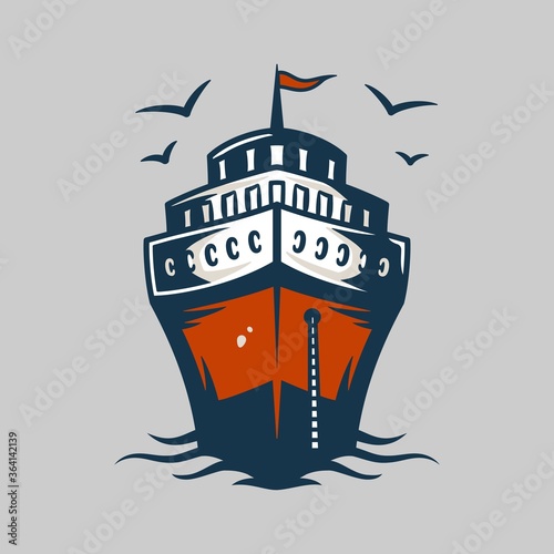 Element of cruise ship, vacation travel transport
