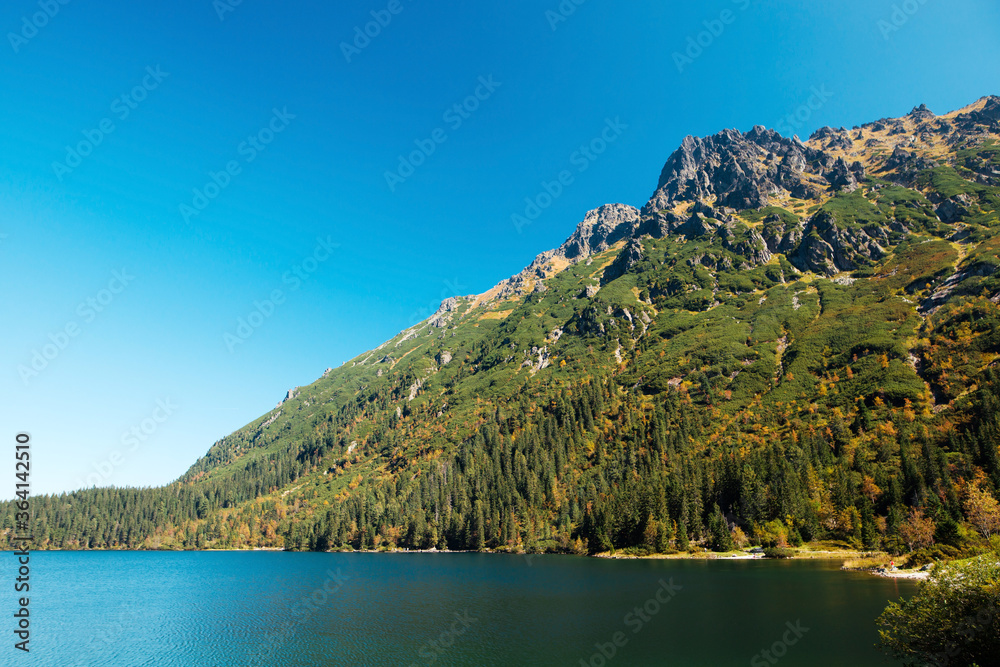 Fascinating view of Tatra mountains and Morskie Oko lake