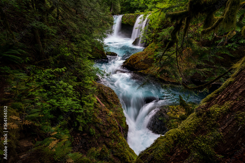 Waterfall in Washington at Spirit Falls Waterfall in Washington at Spirit Falls