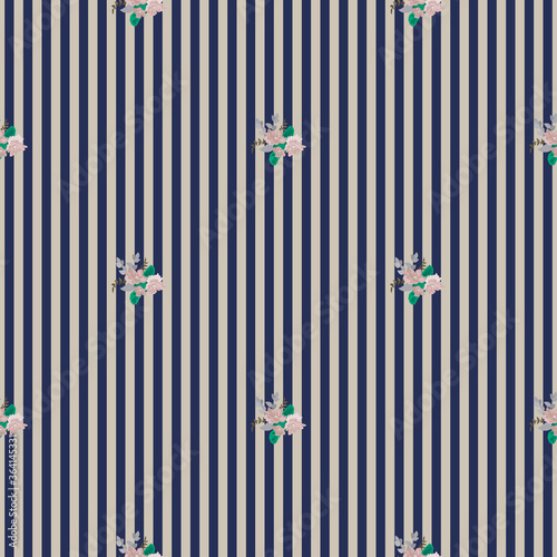 Elegant gentle trendy pattern in small-scale flower. Millefleurs. Country style. Floral seamless background for textile, cotton fabric, covers, manufacturing, wallpapers, print, gift wrap and scrapboo