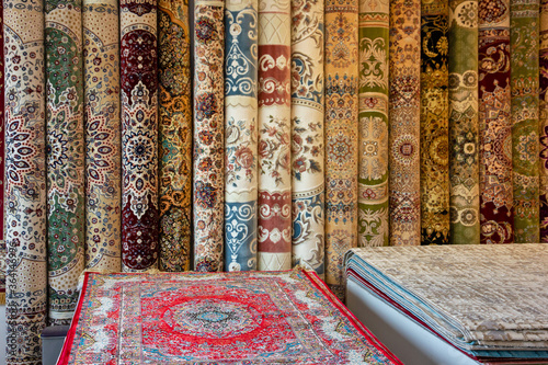 Carpets shop in Persian Eastern style  Dubai, UAE. oriental ornaments © Travel Faery