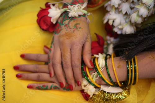 Photography henna tattoo on hands