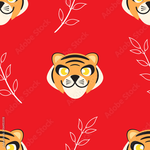 Photography Animal (wild cat) Seamless pattern
