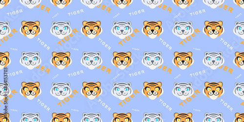 Photography Animal (wild cat) Seamless pattern
