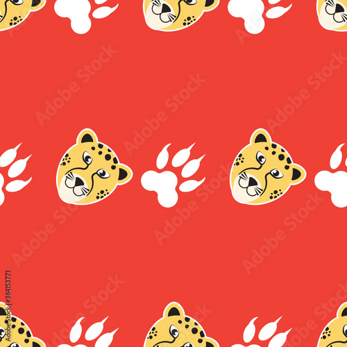 Photography Animal (wild cat) Seamless pattern
