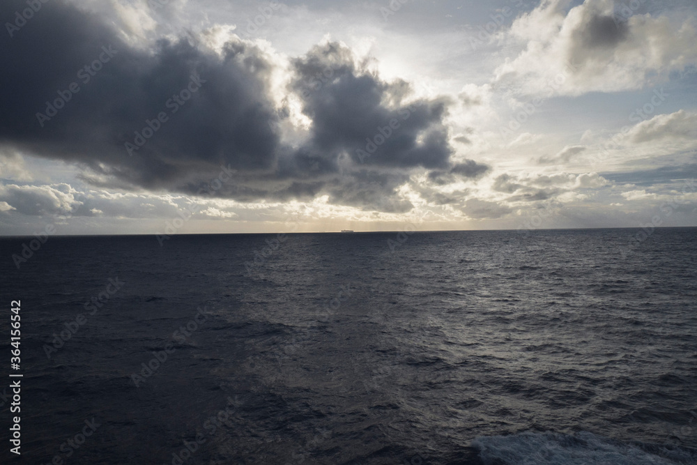 Fototapeta premium View over the sea with one big cloud on sky, Asia sea.