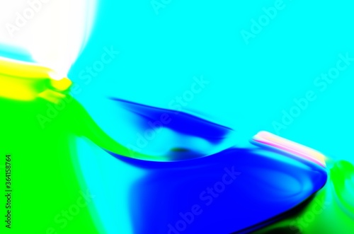 abstract blue liquid in glass