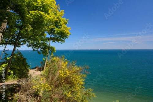 view of the cliffs in Gdynia Orłowo In Poland 