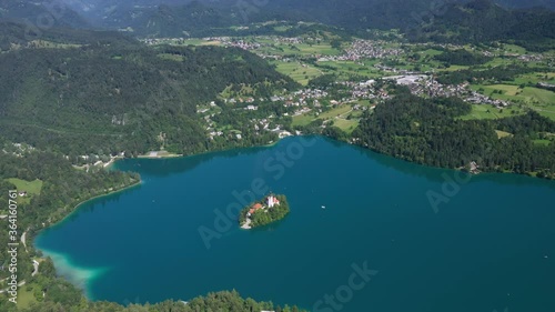 Pilgrimage Church of the Assumption of Maria, Cerkev Marijinega Vnebovzetja, Lake Bled, Slovenia