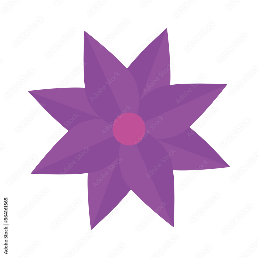 flower purple color, spring concept on white background vector illustration design
