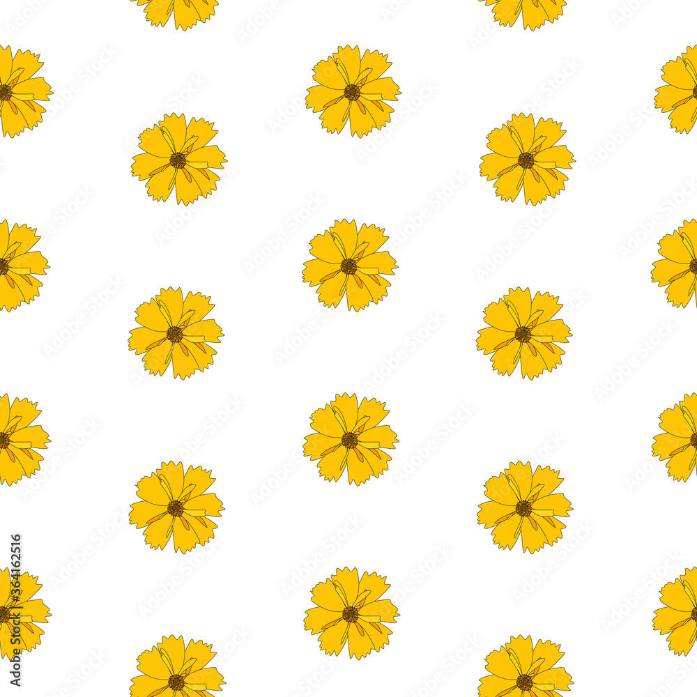 Abstract Hand Drawn flower seamless pattern background. Vector Illustration Abstract Hand Drawn flower seamless pattern background. Vector Illustration