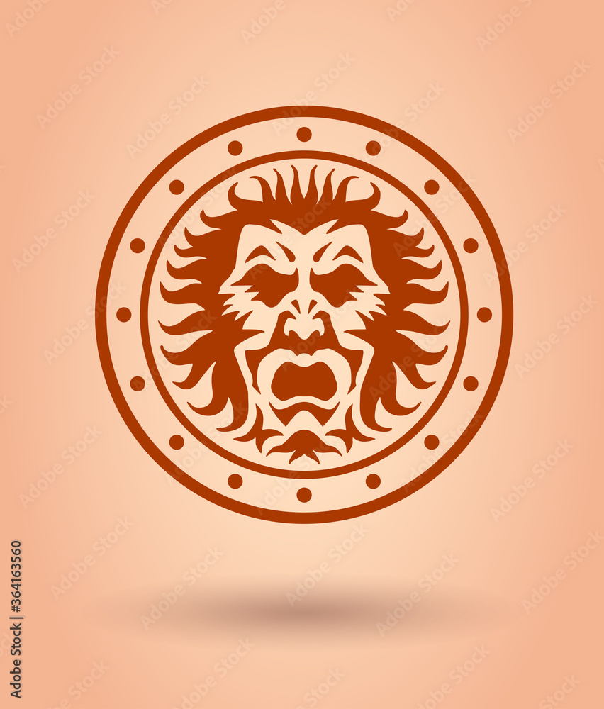Obraz premium Shield icon, Flat style, vector