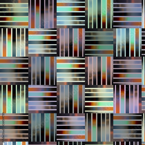 Beautiful Shades of Rainbow Colors in Vertical Stripes Cross Pattern