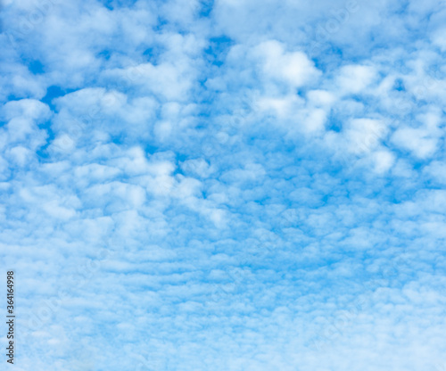 blue sky with fluffy clouds