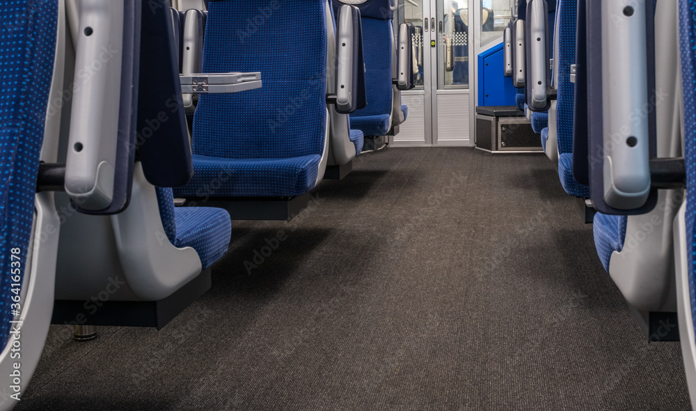 Interior of an empty passanger train. Interior of an empty passanger train.