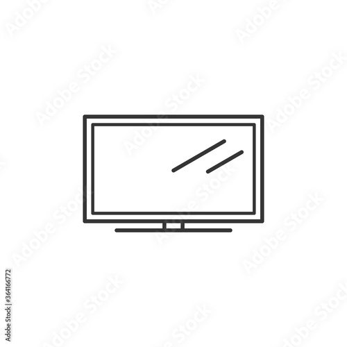 TV household domestic appliances thin line icon