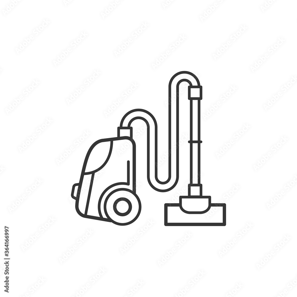 Vacuum cleaner household domestic appliances thin line icon Vacuum cleaner household domestic appliances thin line icon