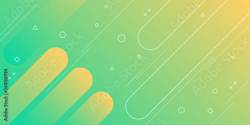 Abstract modern background with elements of diagonal lines, liquid, memphis and colorful.