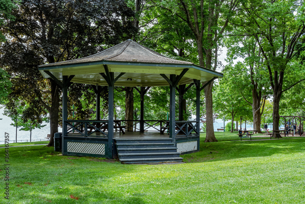 Bandstand in the Lakeside Park in Oakville lake shore, Ontario, Canada