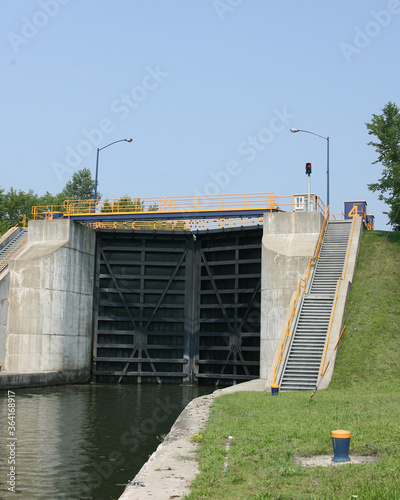 Lock gates on Erie canal photo