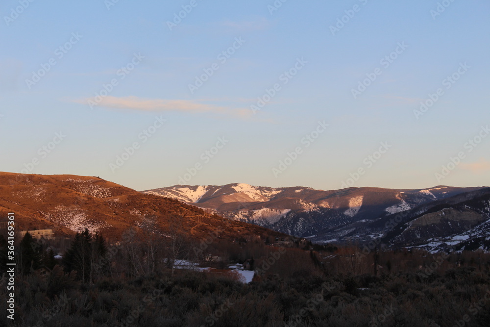 Colorado Mountain Sunset Winter and Spring