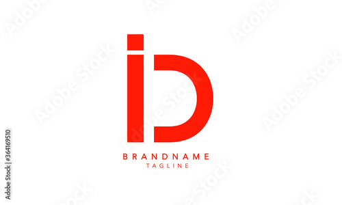 Alphabet letters Initials Monogram logo ID, DI, I and D
