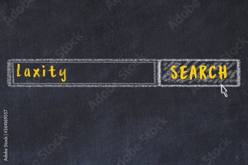 Billede på lærred Chalk sketch of browser window with search form and inscription laxity