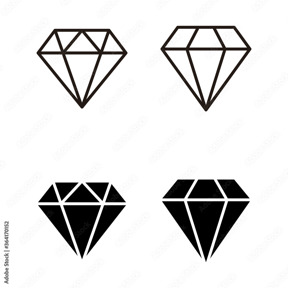 set of Diamond icons. Diamond vector icon. set of Diamond icons. Diamond vector icon.
